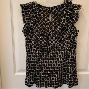 BANANA REPUBLIC ruffled sleeveless silk blouse new without tags